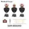 DIY WK2 Infanterie Sanitäter Soldat Motorrad Sowjetische US-Armee Militär Waffe Waffen Baustein Ziegel Kinder Kind Geschenke Spielzeug