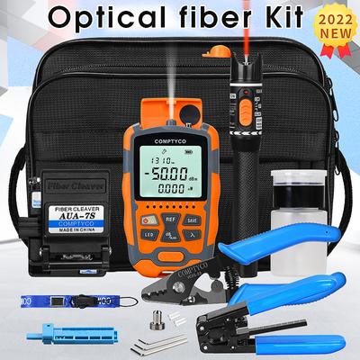 19 teile/satz FTTH Kalt Verbinden Tool Kit -70 ~ + 10dbm AUA-7S Fiber Cleaver Optisches Leistungsmessgerät 10MW Visual Fault Locator
