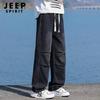 JEEP SPIRIT Men's Retro Straight Loose Wide Leg Jeans