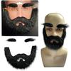 Fake Mustache And Eyebrow Set Self-Adhesive Fake Beard Costume Accessory Cosplay Prop for Masquerade Theater Stage