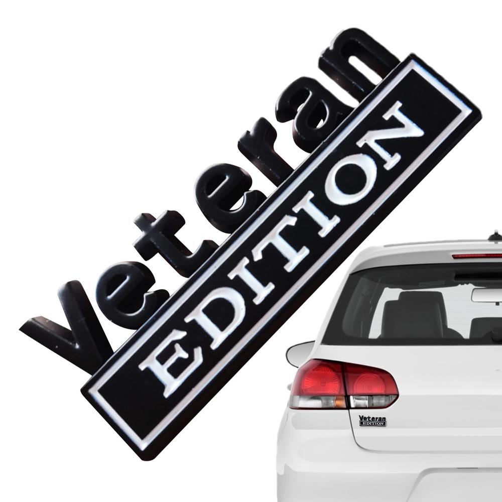 Car Styling 3D Veteran Edition Emblemă adezivă metalică Insigna decorativă Decal amuzant Accesoriu auto