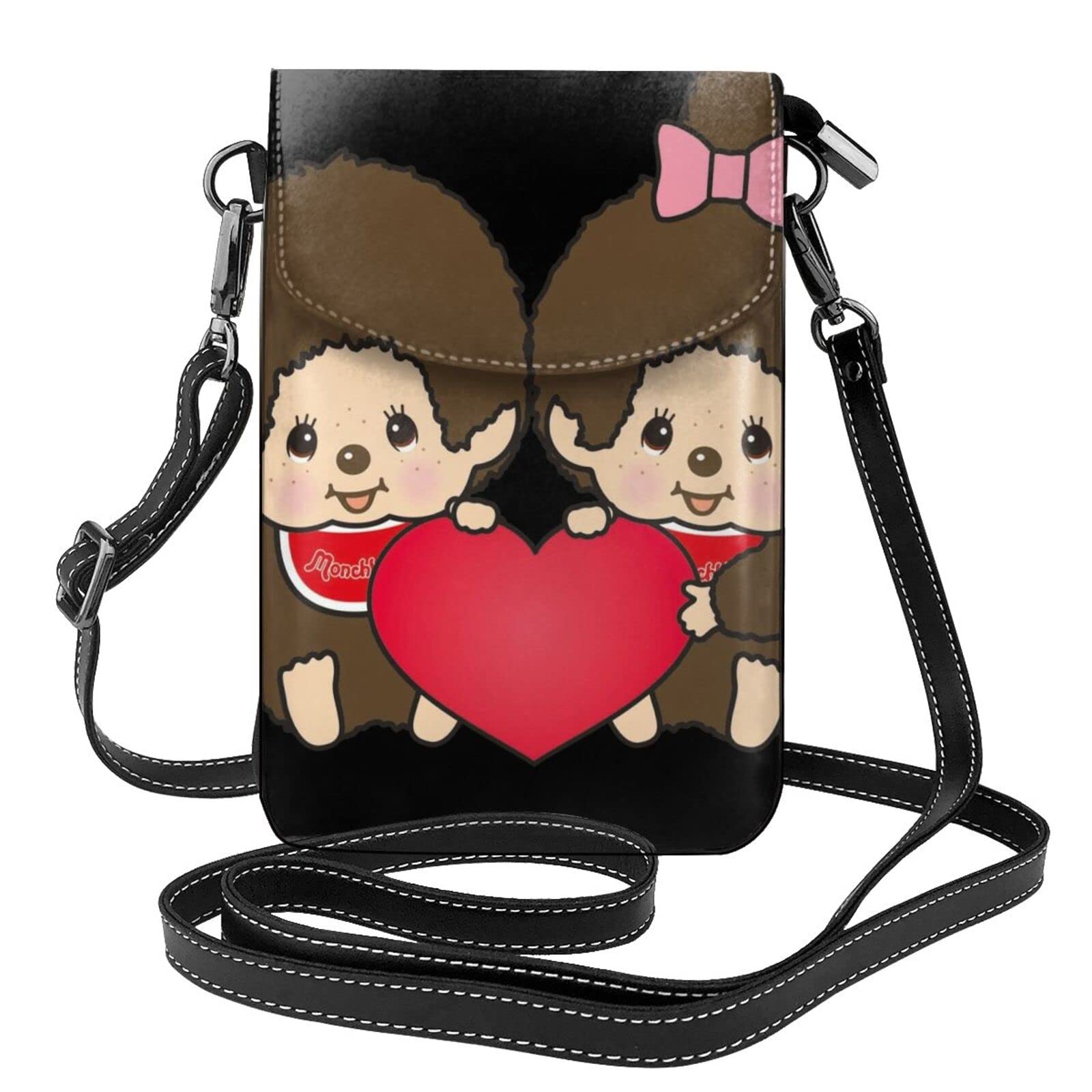 

Monchhichi Чехол для смартфона Наплечная сумка для ношения через плечо Кожаный чехол для смартфона Мини-плечо Простой дизайн [Monira] Женщины, Сумка, Легкий, Аниме, чёрный