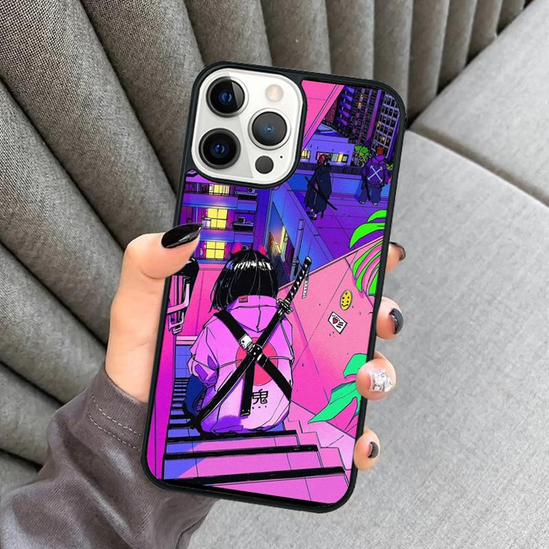 Vaporwave Art Phone Case For iPhone 17 Air 16 16e 15 13 14 Pro Max 11 12 Plus 2022 MAX Shell Cover coque