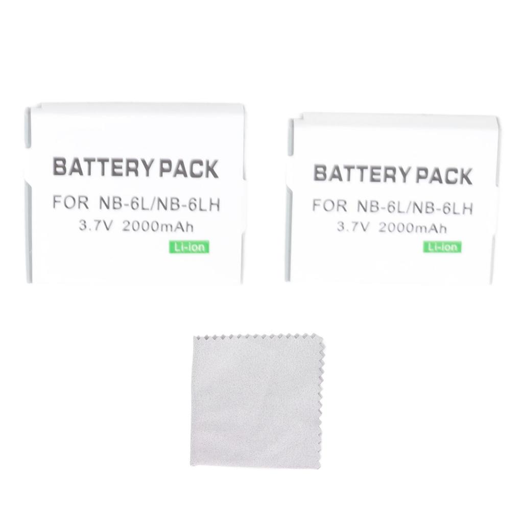 2pcs NB 6L 6LH Camera Battery Replacement 2000mAh 3.7V for Powershot SX710 HS SX520 HS SX530 HS