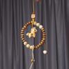 Golden Sandalwood Cute Star Gourd Car Pendant for Peace