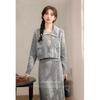 Elegant French Style Knitted Two-Piece Skirt Set