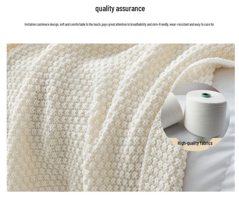 Nordic Style Tassel Wool Sofa Cover & Office Nap Blanket Shawl