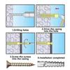 50Pcs Metal Expansion Screws Pipe Drilling Plug High Strength Metal Fasteners Expansion Tube Tapping Screws
