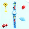 Cute cartoon racing silicone strap color scale children's quartz watch, suitable for children's daily wear, Christmas gifts