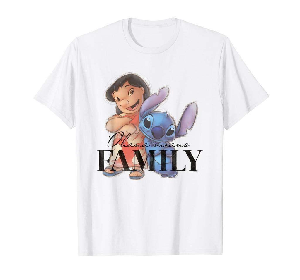 Disney 100th Anniversary Lilo Stitch D100 Quote & 'Ohana' T-Shirt