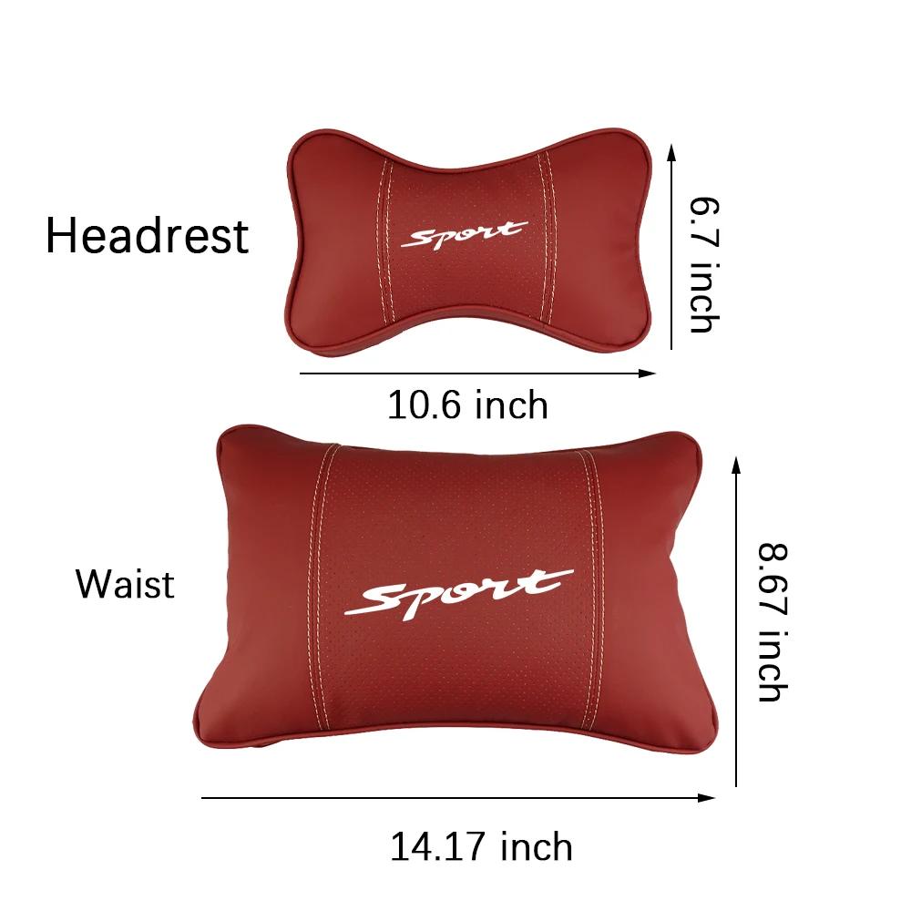 Car Seat Genuine Leather Headrest Neck Waist Pillow For Aixam MINAUTO CROSSLINE EAIXAM CROSSOVER MEGA CITY COUPE Car Accessories