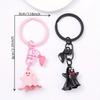 1Pair Bag Hanging Halloween Ghost Keychain Cute Key Rings Minority Magnetic Ghost Pendant  Gift