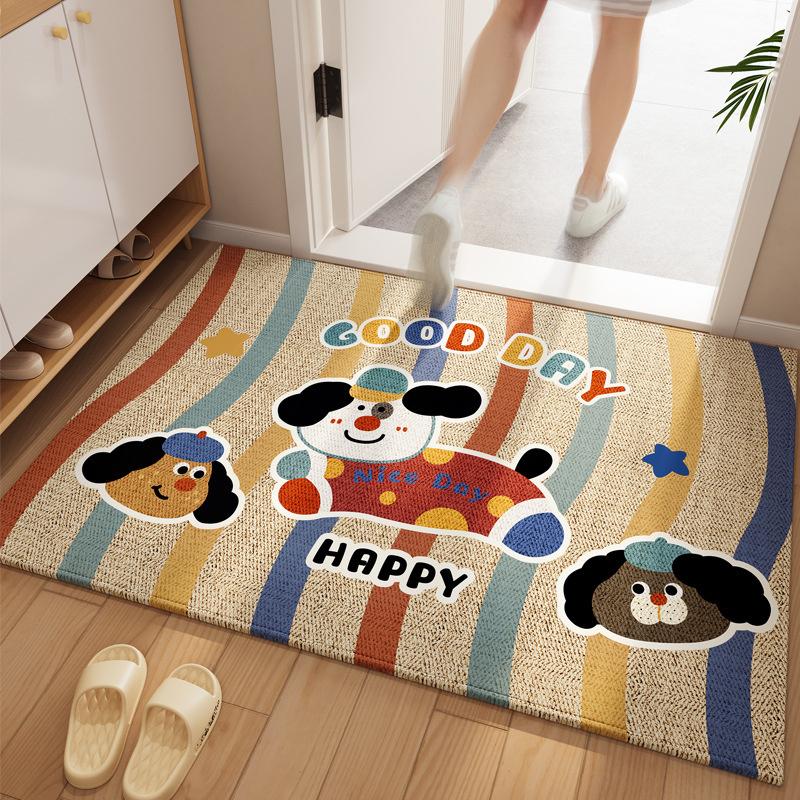 Eingangsteppich Toilettenmatte Badezimmer Rutschfest Stark Saugfähig Toilettentür Bodenmatte Saugfähig Toilette Badezimmer Badezimmerteppich Kieselgur