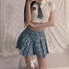 Sexy Lingerie Female Student Uniform Japanese School Girl Costume Cute Pleated Skirt Erotic Blouse Women Sensual Anime Cosplay