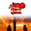 1/2/3/6pcs Firefighter Costume Fire Fighter Costume Halloween Dress Up Costumes