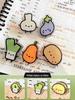 Adorable Cartoon Vegetable Memo Clips - Double-Sided PP Clips for Notes and Papers