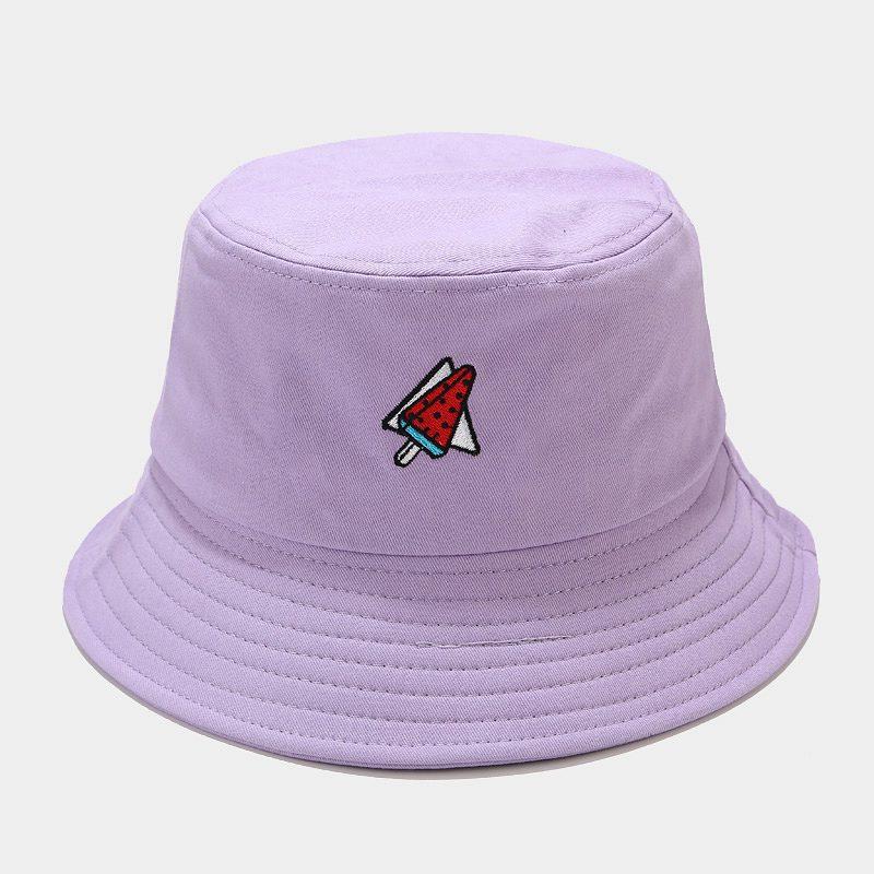 Panama Bucket Hat Fruit Strawberry Embroidered Fishing Cap Men Women Travel Beach Sun Hats
