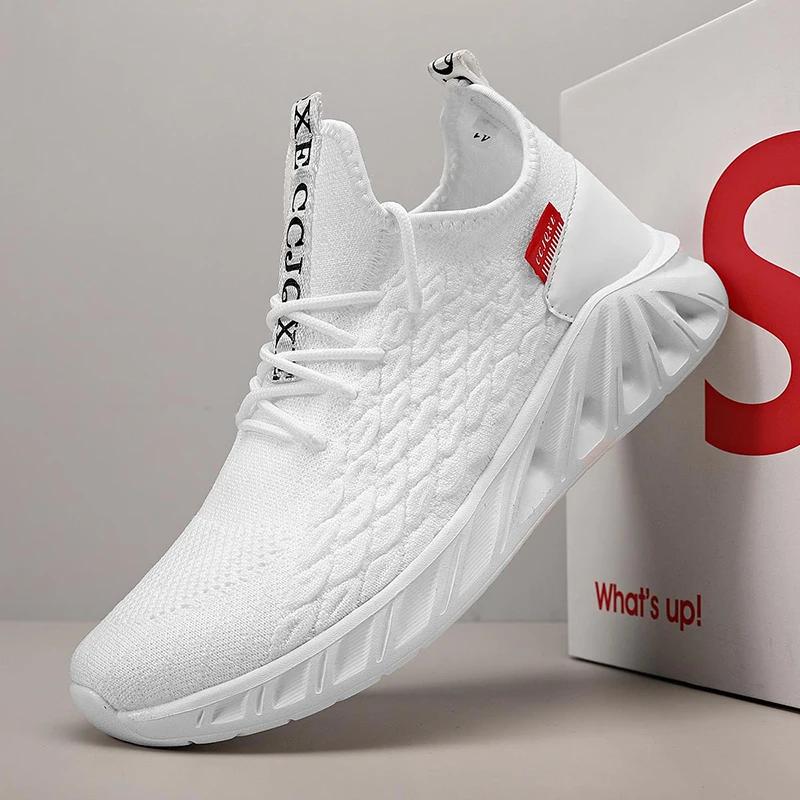 Fashion Men Casual Shoes Breathable Sneakers Flats Mens Walking Shoes Athletic Jogging Running Mesh Lightweight Sport Shoes