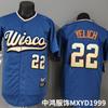 Milwaukee Brewers 22 Christian Yelich Blau City Edition Baseballtrikot Unisex Fanbekleidung