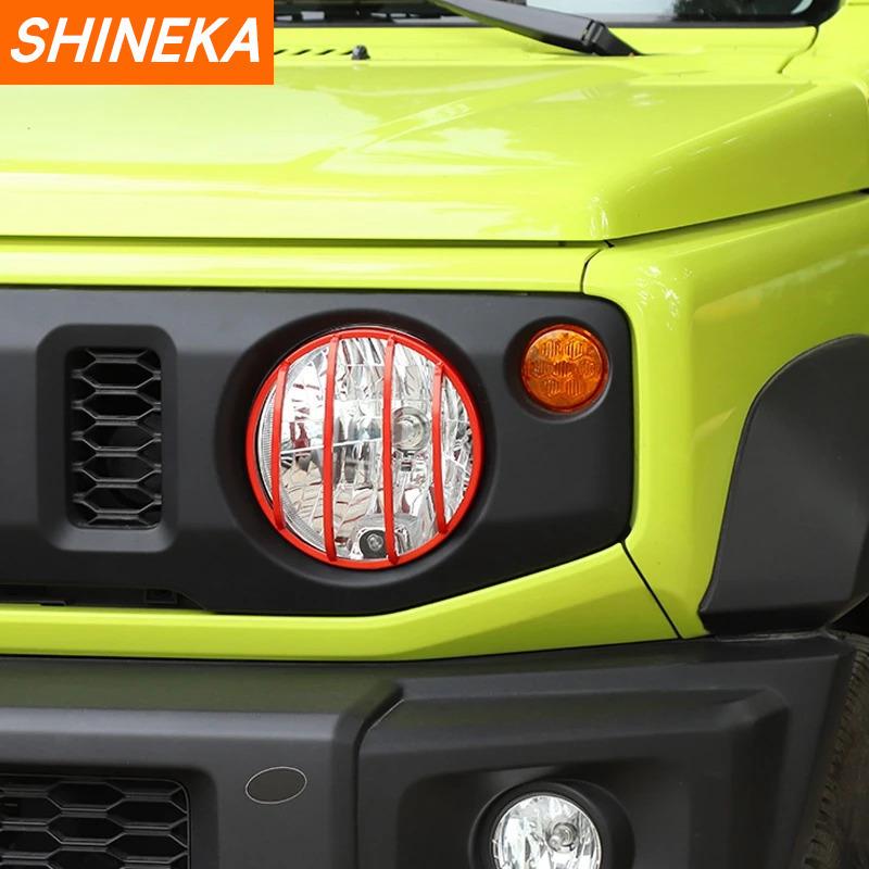 SHINEKA Lamp Hoods Car Front Headlight Lamp Decoration Cover for Suzuki Jimny 2019 2020 2021 2022 2023 Up Exterior Accessories