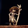 Retro Messing Meister Frosch Magier Kleine Statue Glücksbringer Desktop Ornament Tierfiguren Heimdekorationszubehör Geschenke