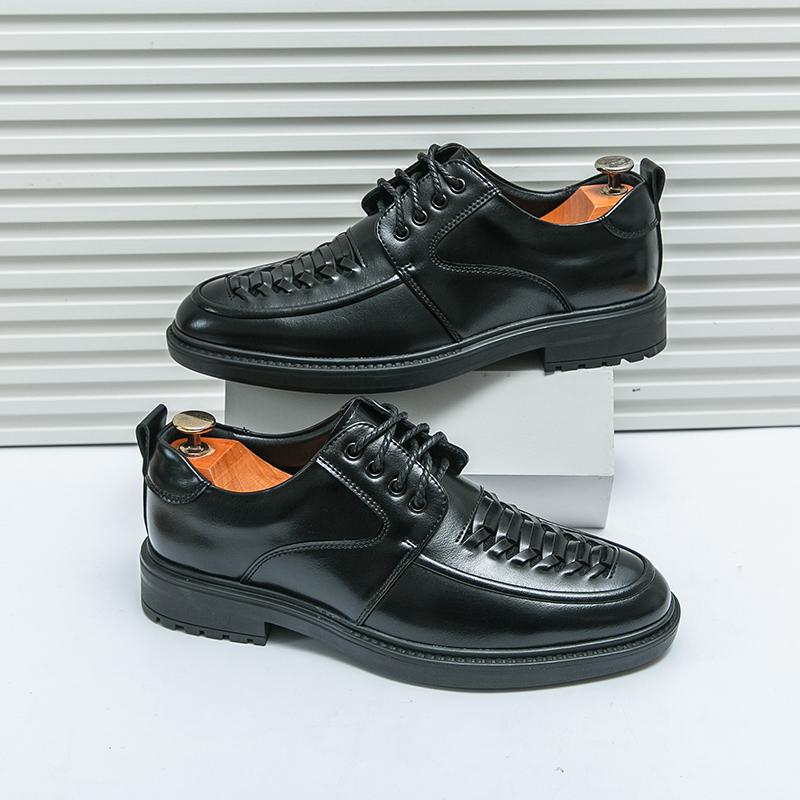 Fashion New Business Men's Leather Shoes Elegant and high-quality styles Party and Daily Work Outdoor thick soled shoes 38-46 Hot