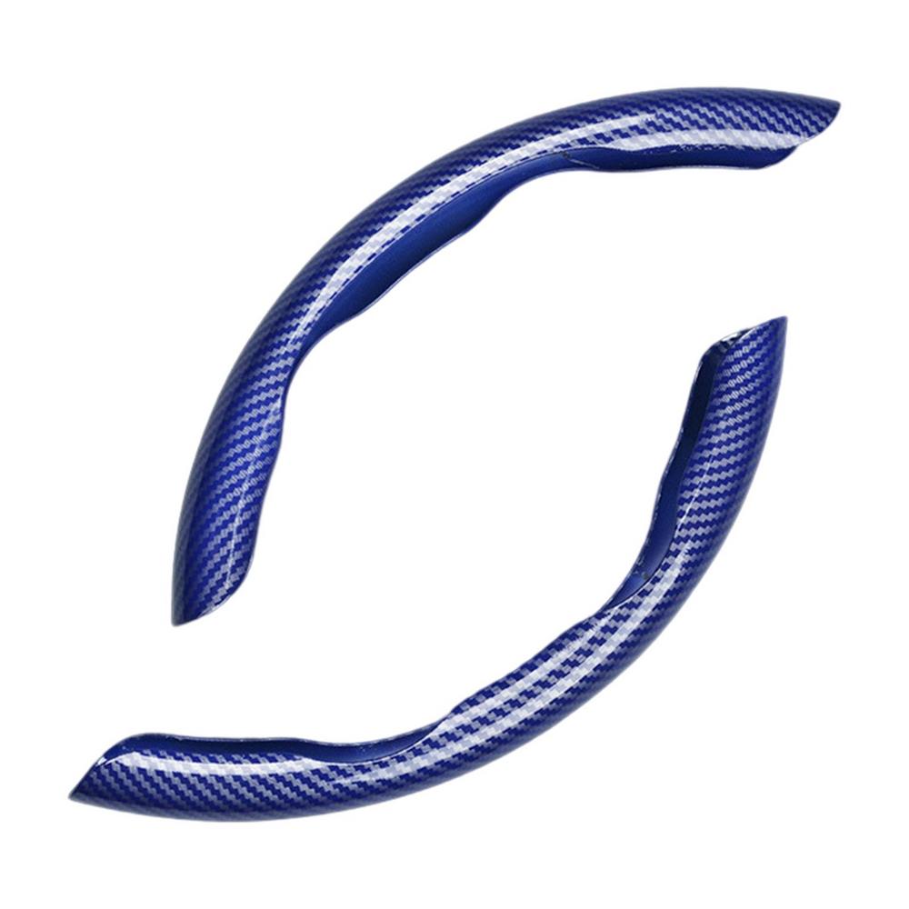 2 STK. Carbonfaser-Look Universal-Auto-Lenkrad-Booster-Abdeckung Rutschfestes Auto-Innendekorationszubehör für die Autodekoration