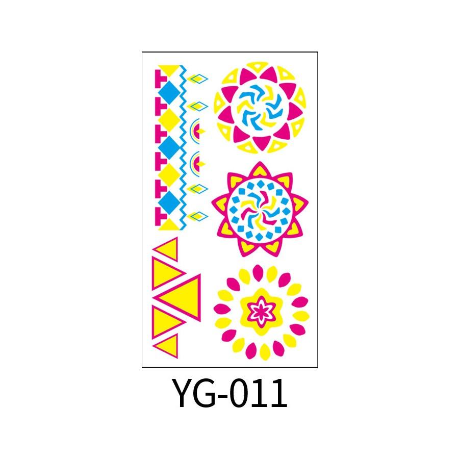 

Neon Uv Fluorescent Temporary Tattoo, Waterproof Luminous Fake Tattoo,Bar Ktv Nightclub Makeup Ball