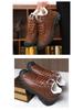 Men's Fleece Lined High Top Leather Shoes: Casual Winter Outdoor Snow Boots