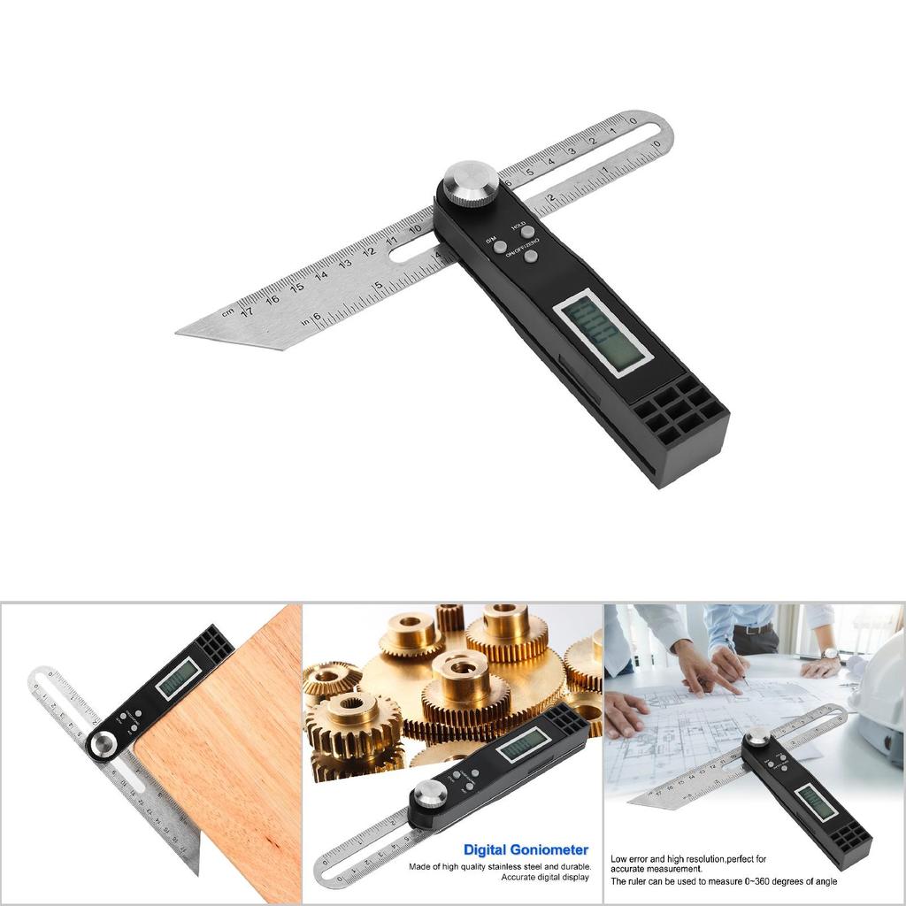 Digital Display T Protractor Activity Angel Ruler Stainless Steel Digital Goniometer0 360 Degrees
