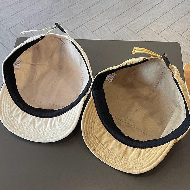 Japanese-Style Short-Brim Five-Panel Baseball Cap Embroidered Sports Sun-Shading Outdoor Duckbill Hat Street Soft-Brim