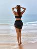 2026 European High-Waisted Slimming Two-Piece Women's Swimsuit in Solid Color