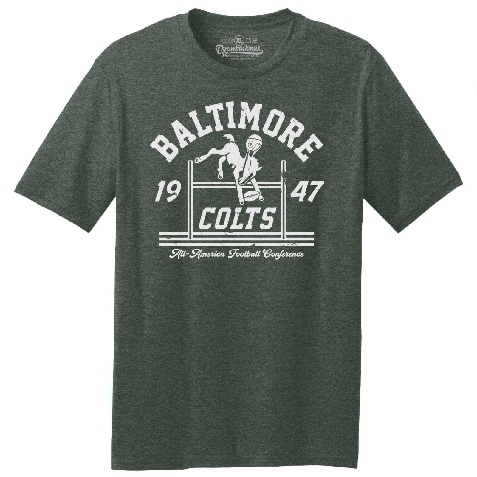 Baltimore Colts AAFC 1947 Football TRI-BLEND Tee Shirt - Ravens, Orioles 3XL