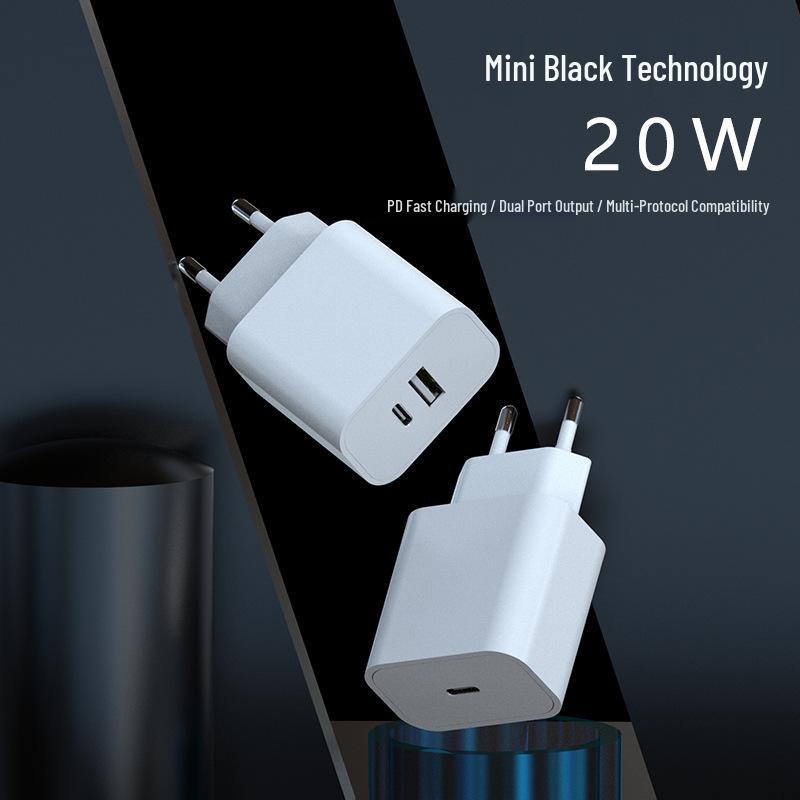 Korean Standard 20W Dual Port Charger - KC Certified Fast Charging A+C Ports
