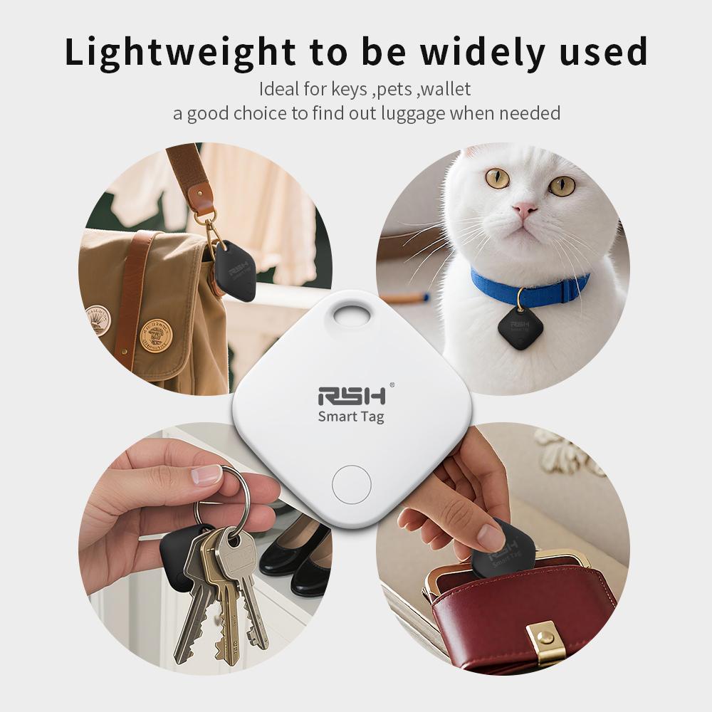 RSH 4PCS Android GPS Trackers Support Xiaomi Overseas Pixel Tecno Samsung Smart Tag Work with Google's Find Hub Finder Locators