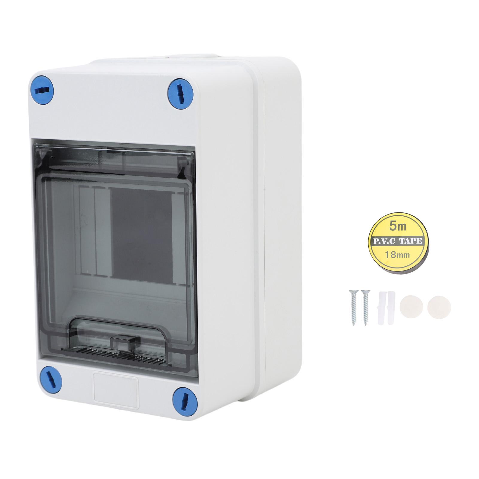 Sonoff 2 Blue 4 Way Distribution Box Ip66 Water Proof Din Rail Power Junction Box Outdoor Circuit Breaker Enclosure Screws