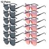 1/12 Pairs Cute Bear Shaped Sunglasses for Children  New Fashion Rimless Multi-color Decor Shades Stylish Design Sun Glasses
