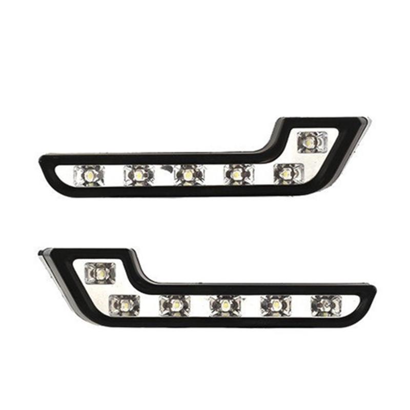 2 X Bright 6LED Super White Car Driving Lamp Fog 12V DRL Daytime Running Light
