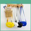 Stylish Children's Letter Print Crossbody Bag Lightweight Canvas Cute Design