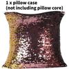 Case Dual Pillow Color Flip Sequin Cushion Cover Home Living Room Gift Decor