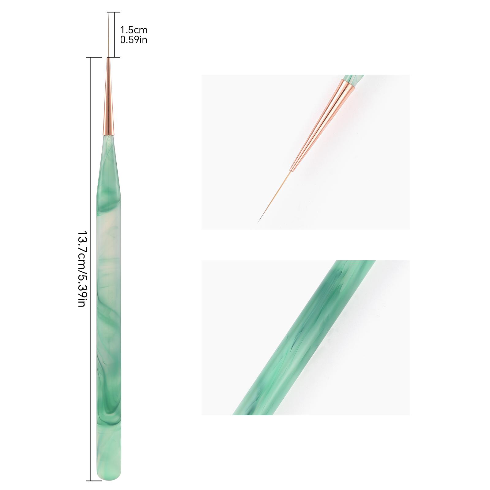 

Кисти для подводки ногтей, французская полосатая ручка для рисования линий на ногтях, 3D-кисть для рисования линий, удлиненная ручка для рисования линий, ручка в мраморном стиле