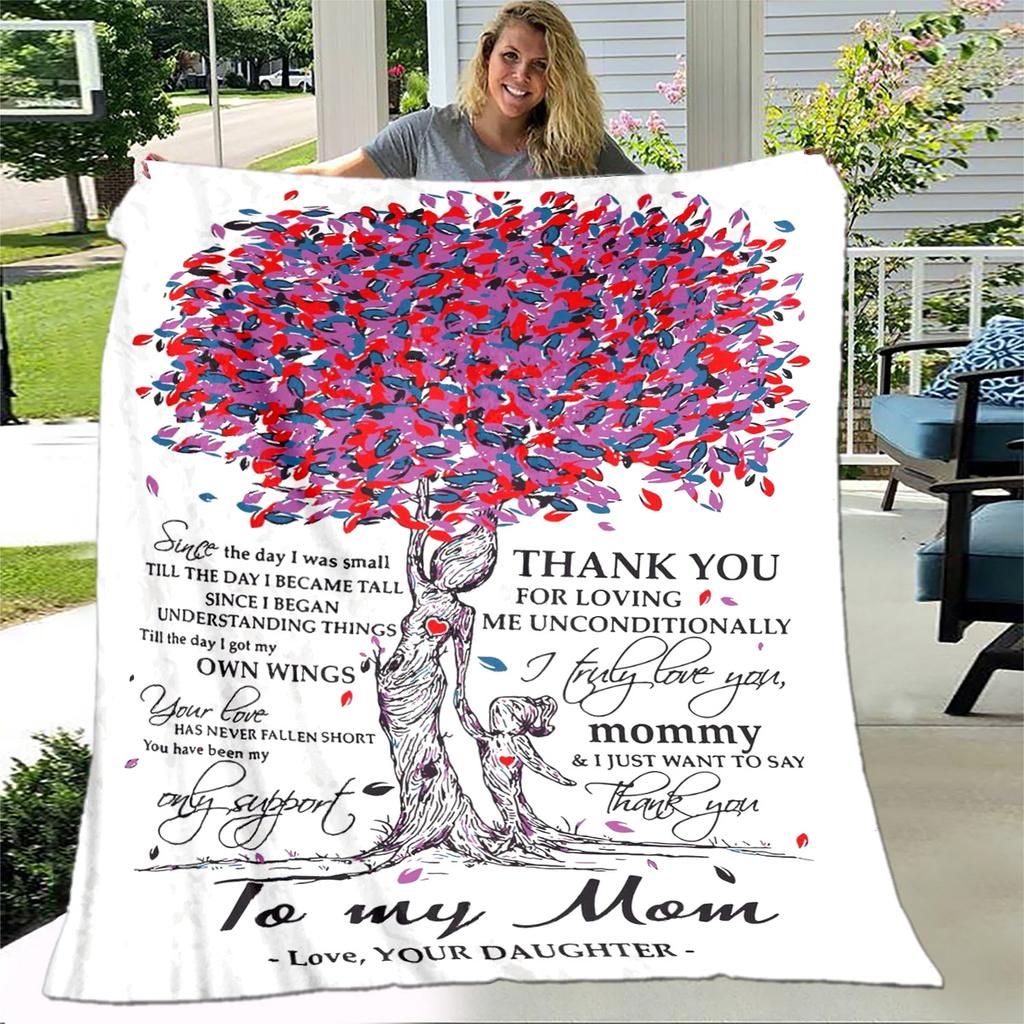 Para Minha Mãe Mamãe Série de Presentes Carta Cobertor, Manta Macia para Casa Quarto Cama Sofá Piquenique Viagem Escritório Cobertor de Cobertura Crianças