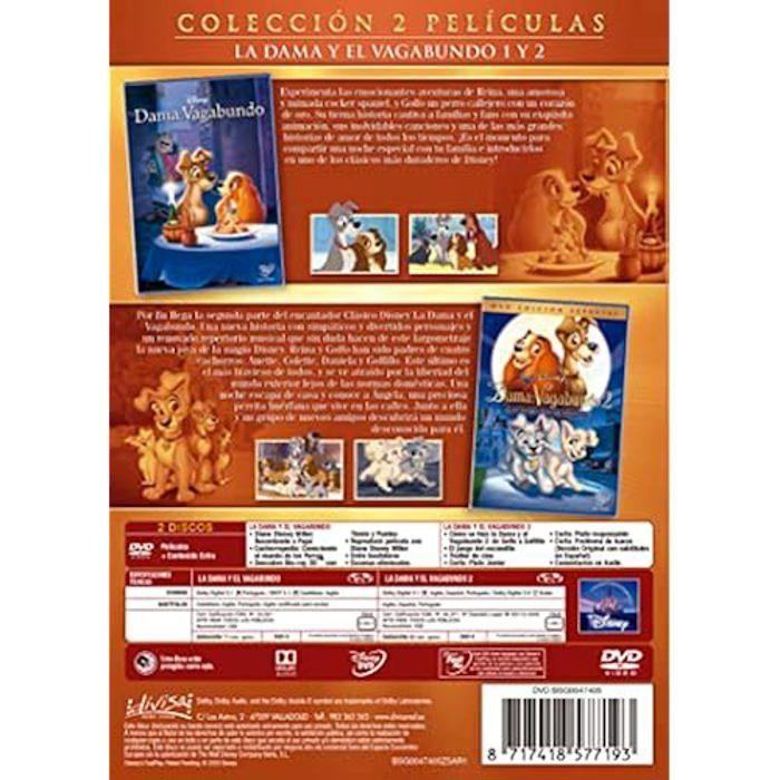 Pack dvd - la dama y el vagabundo 1 + 2 - langue anglais - animation - édition standard