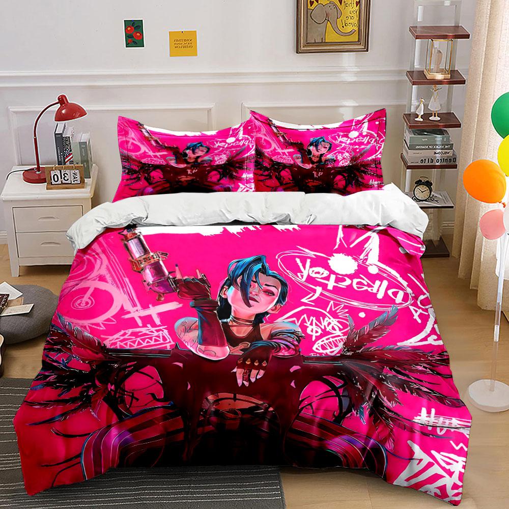 Anime Character Bold Character Art Decor Set Soft Comfortable Duvet Cover Bedding Set Included 1*Duvet Cover & 2*Pillowcases