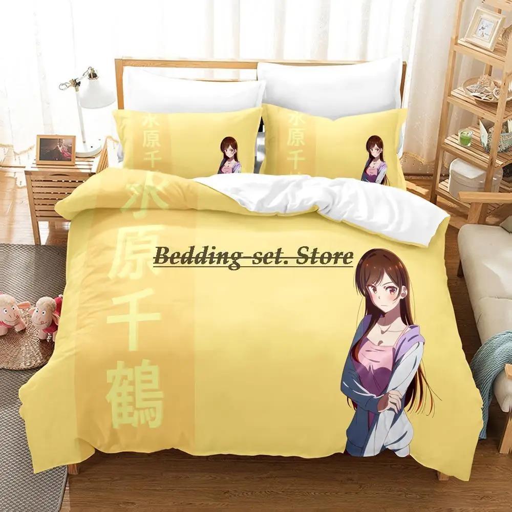 Comfortable Anime Print Bedding Set With Duvet Cover And Pillowcases Single Twin Full Queen King Sizes For All Ages