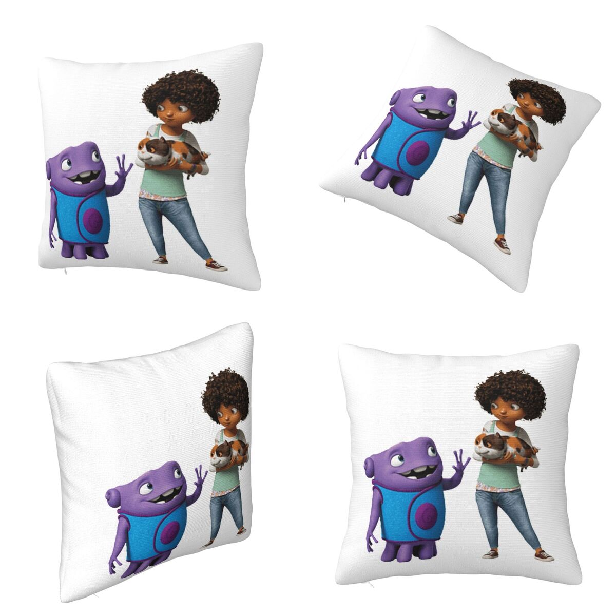 Exquisite Ornaments Unisex Oh The Boov Square Pillowcase Cushion Cover Pillow Case Throw Pillow Cover For Home Bedroom Car