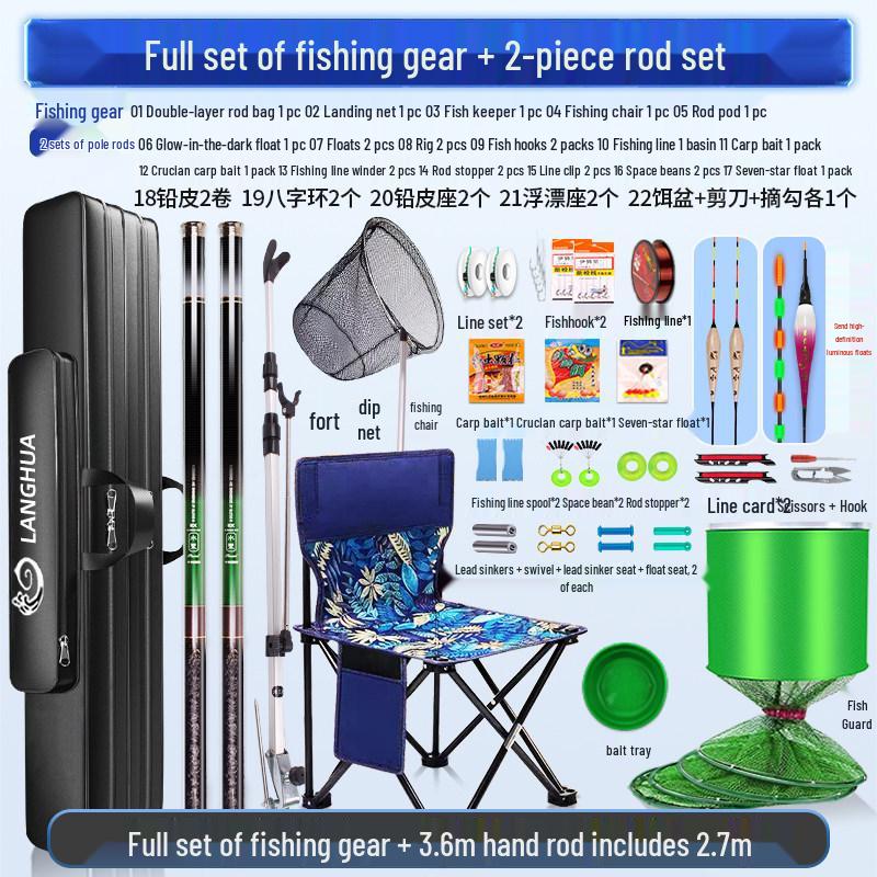 Complete Carbon Fiber Fishing Rod Set for Beginners