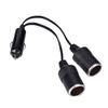Cigarette Lighter Extension Cable, Dual Cigarette Lighter Socket Adapter, 24V Car Charger Plug