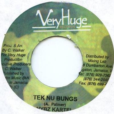 Płyta 7-calowa VYBZ KARTEL / DEJAVU - Tek Nu Bungs / Magician Very Huge 2003 Jamajka Reggae, Ska & Dub