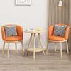 Light Luxury Balcony Tea Table & Chairs Set: Modern 3-Piece for Hotel or Bedroom - Includes One Table & Two Chairs
